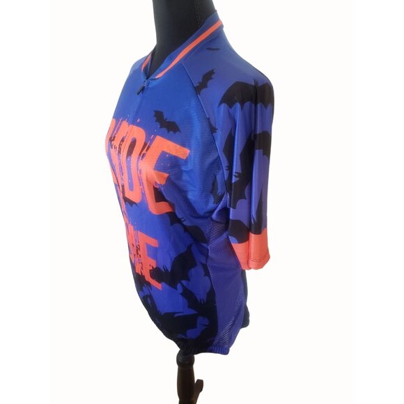 Cycle-Run Men's Short Sleeve Cycling Jersey Ride or Die Purple Size 2XL - Picture 3 of 8